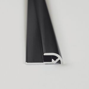 Abschlussprofil für Rückwandplatten, rund, schwarz matt, 2550 mm