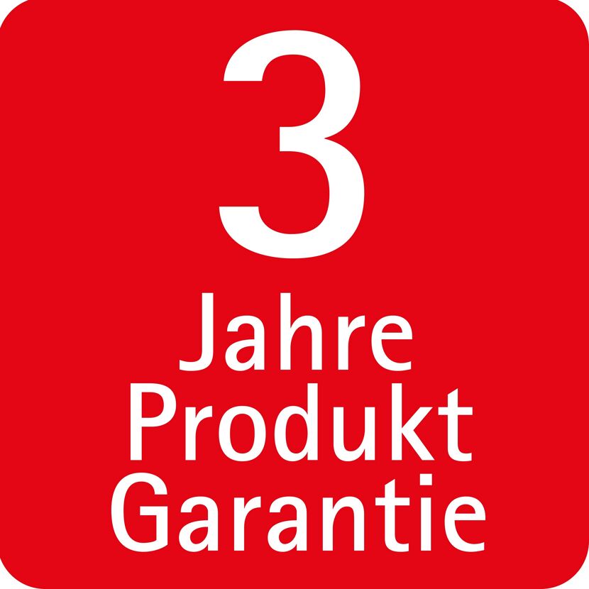 3 Jahre Produktgarantie