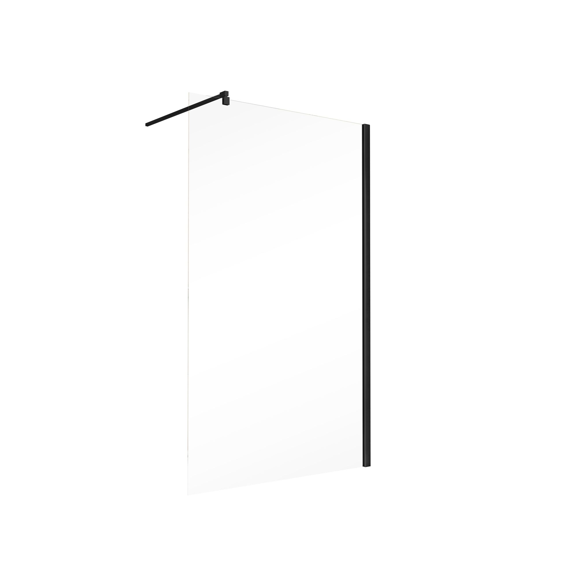 Walk-In-Duschwand 'Toura' schwarz 120 x 200 cm