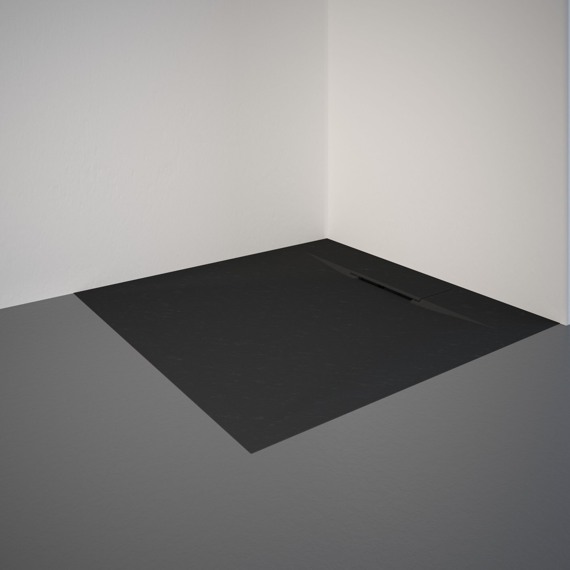 Duschwanne DWM-Tec Steinstru EPQuadrat 90 x 90 cm anthrazit
