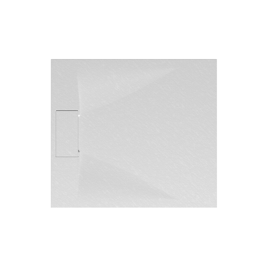 Weiße Duschrückwand aus Steinstruktur