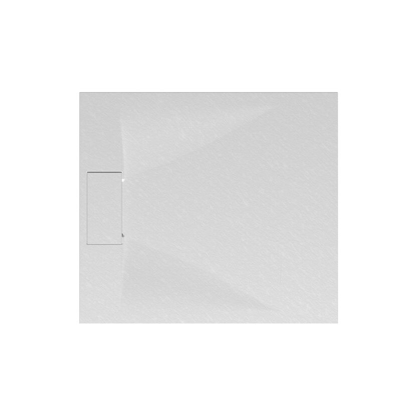 Weiße Duschrückwand aus Steinstruktur