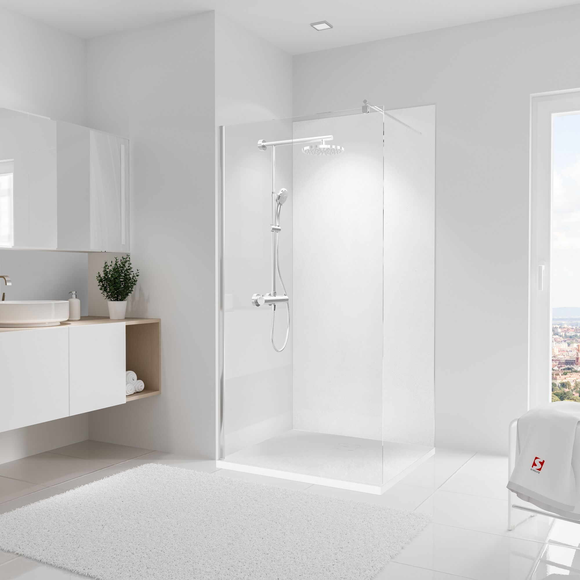 Badezimmer mit ebenerdiger Dusche