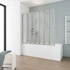 Badewanne mit Duschabtrennung aus Glas