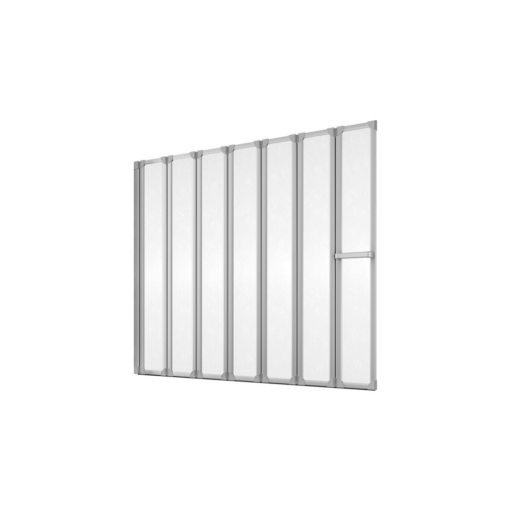 Gefaltete Duschabtrennung aus Glas