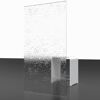 transparente Platte aus Strukturglas mit Blasen