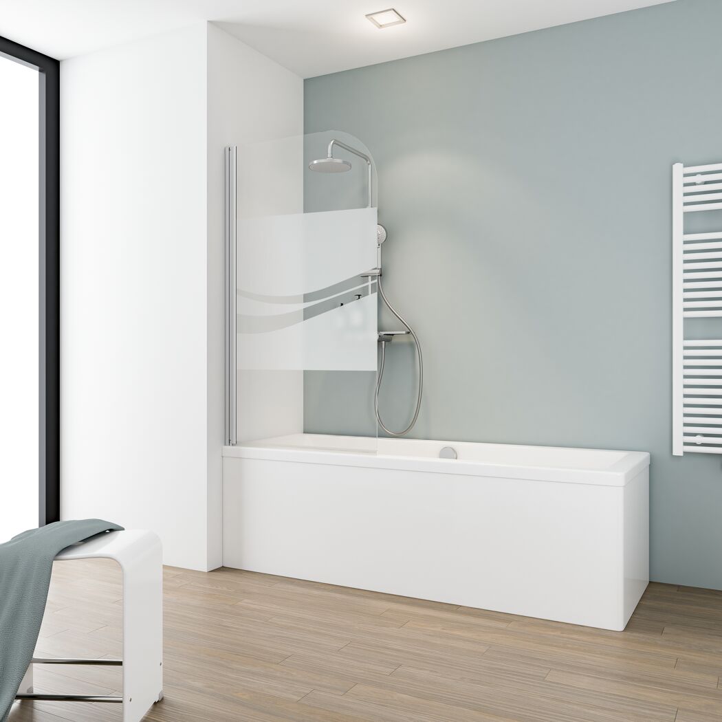 Badewanne mit Duschabtrennung