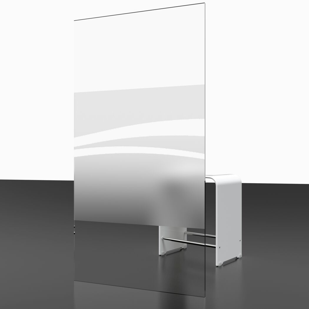 Duschkabine mit Trennwand aus Glas