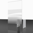 Verkleinertes Bild von Badewannenaufsatz 1-teilig 'Komfort' Echtglas Dekor Liane, Alu-Natur 80 x 140 cm