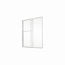 Verkleinertes Bild von Badewannenfaltwand ausziehbar 2-teilig 'Komfort' Echtglas Dekor Querstreifen, Alu-Natur 70 - 118 x 140 cm