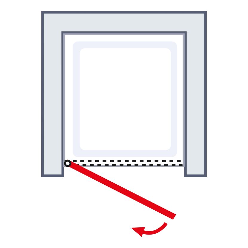 Darstellung Trend2.0 Drehtür iNi200x80weisKlarSicher