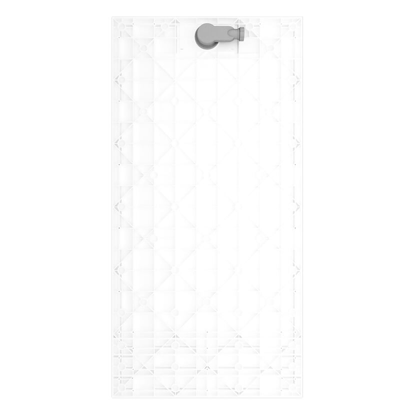 Unterseite der Duschwanne LiteLine RE 800/900 weiß