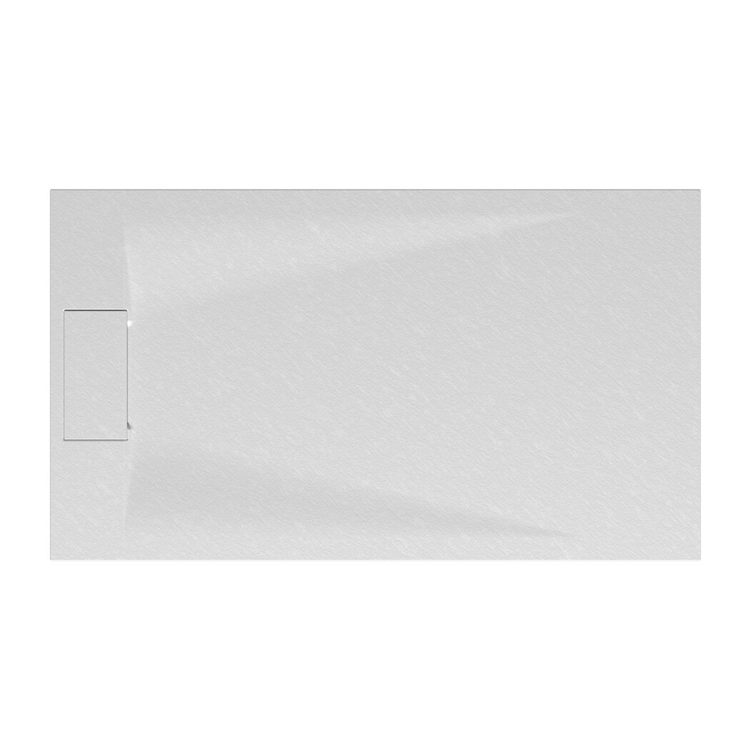 Duschwanne 'Lite Line/Quick72' Steinoptik weiß 80 x 100 cm