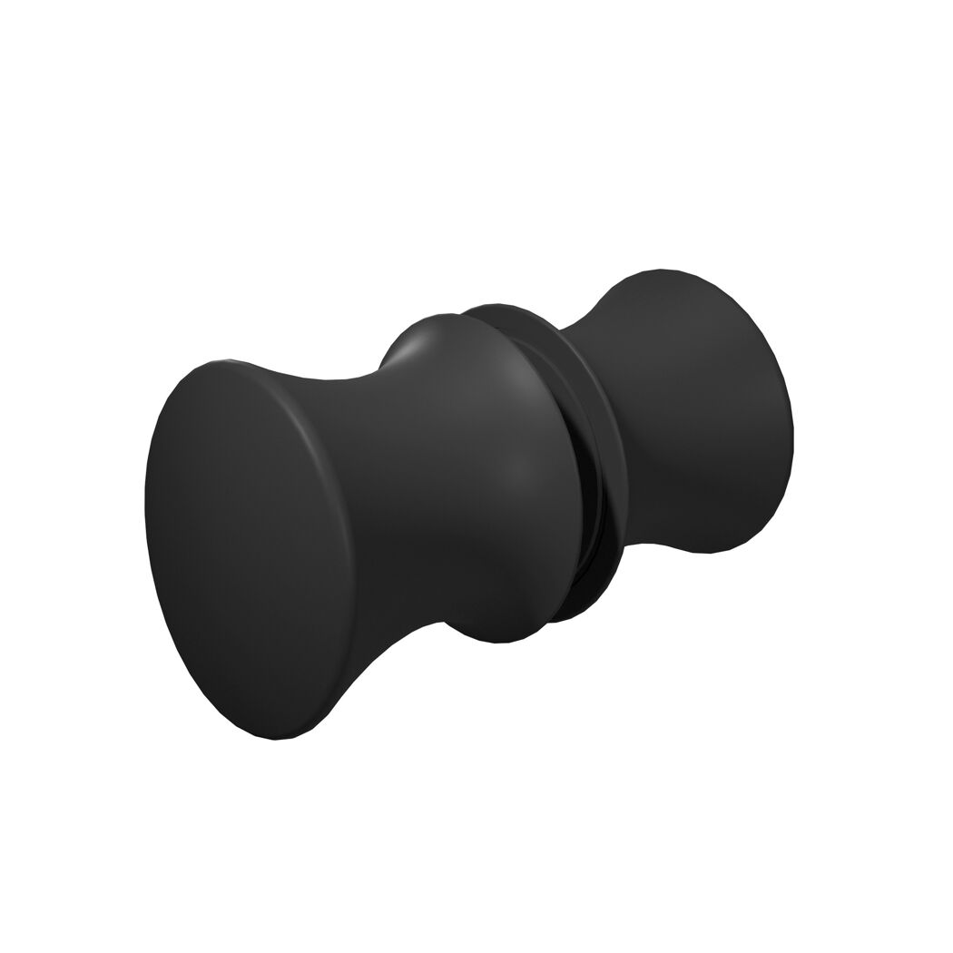 Schwarzer Möbelknopf