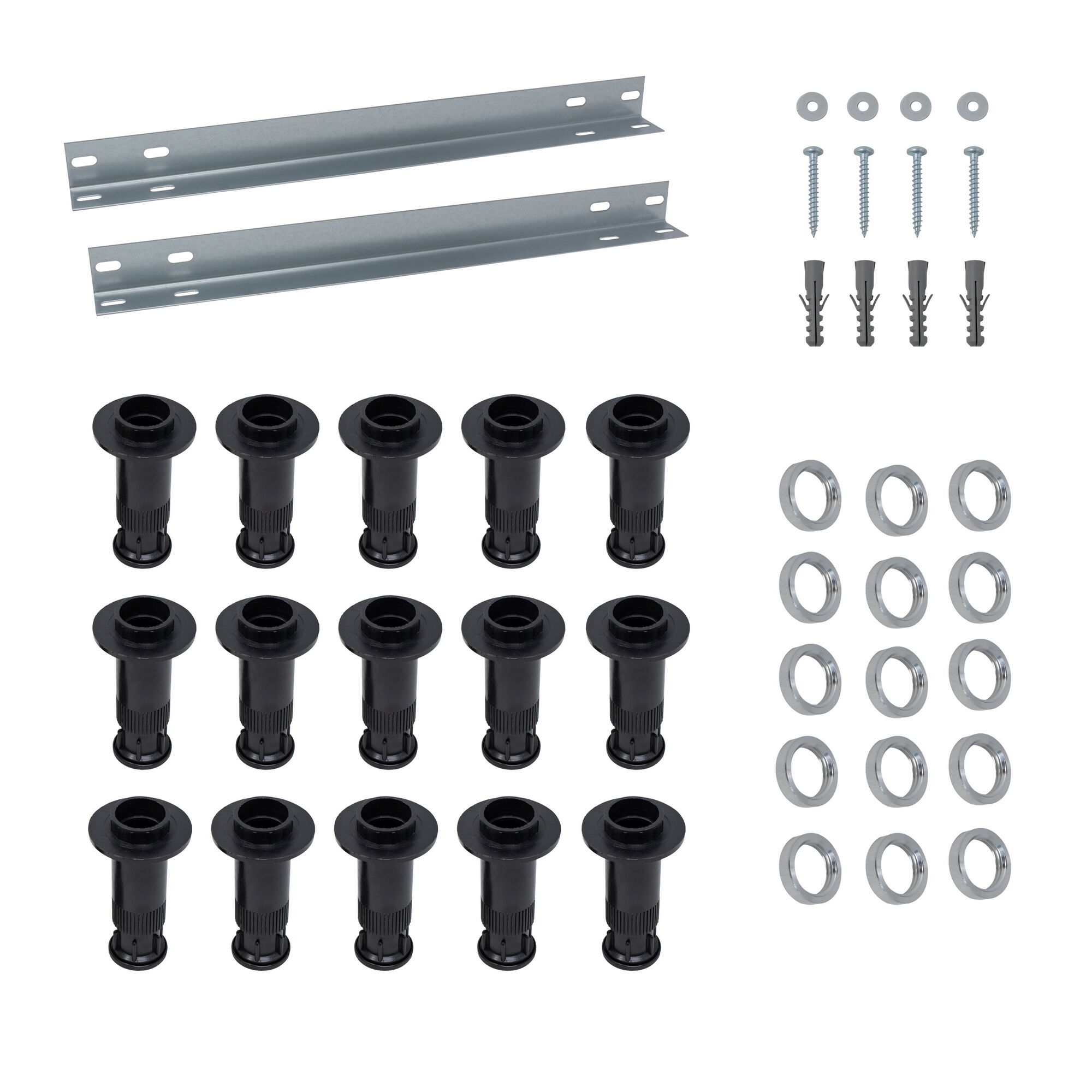 Duschwannenzubehör Montage Set mit Schrauben, Dübel und Füße