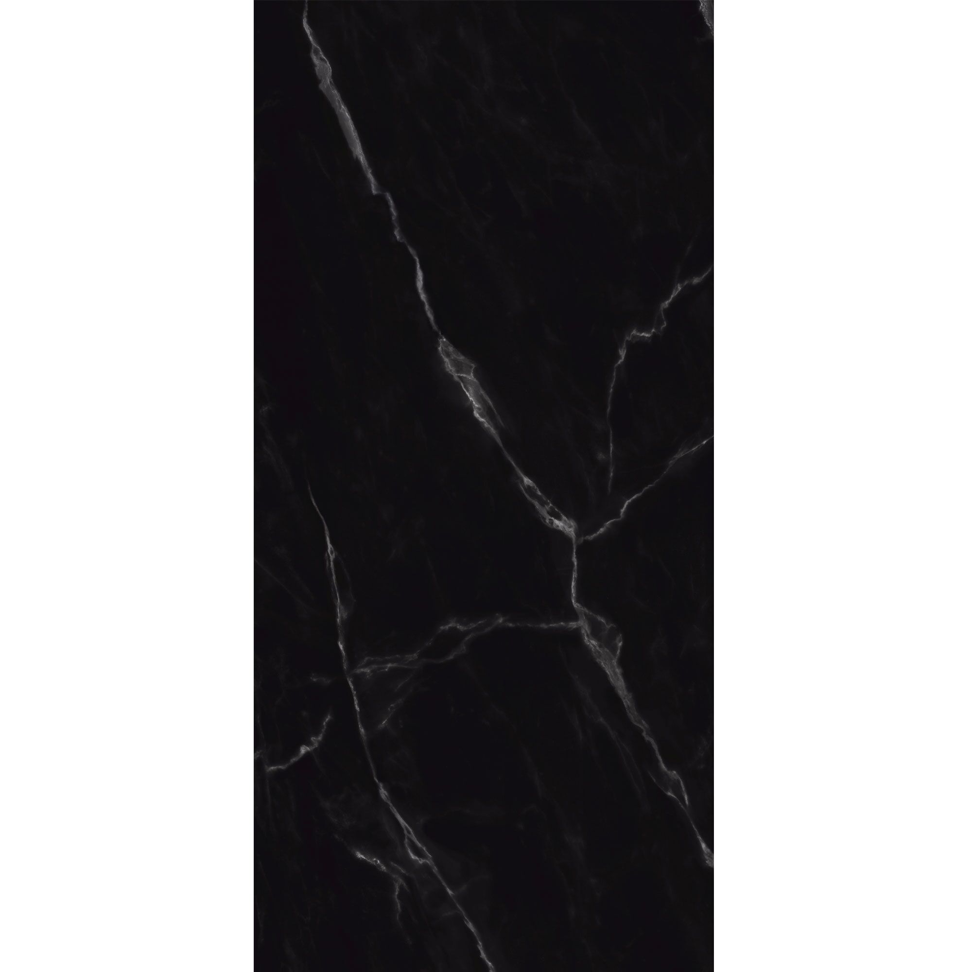 Schwarze Marmorplatte mit weißen Adern