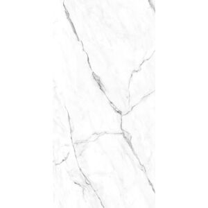 Rückwand 'Marmor-Weiß' hochglaz 100 x 210 cm