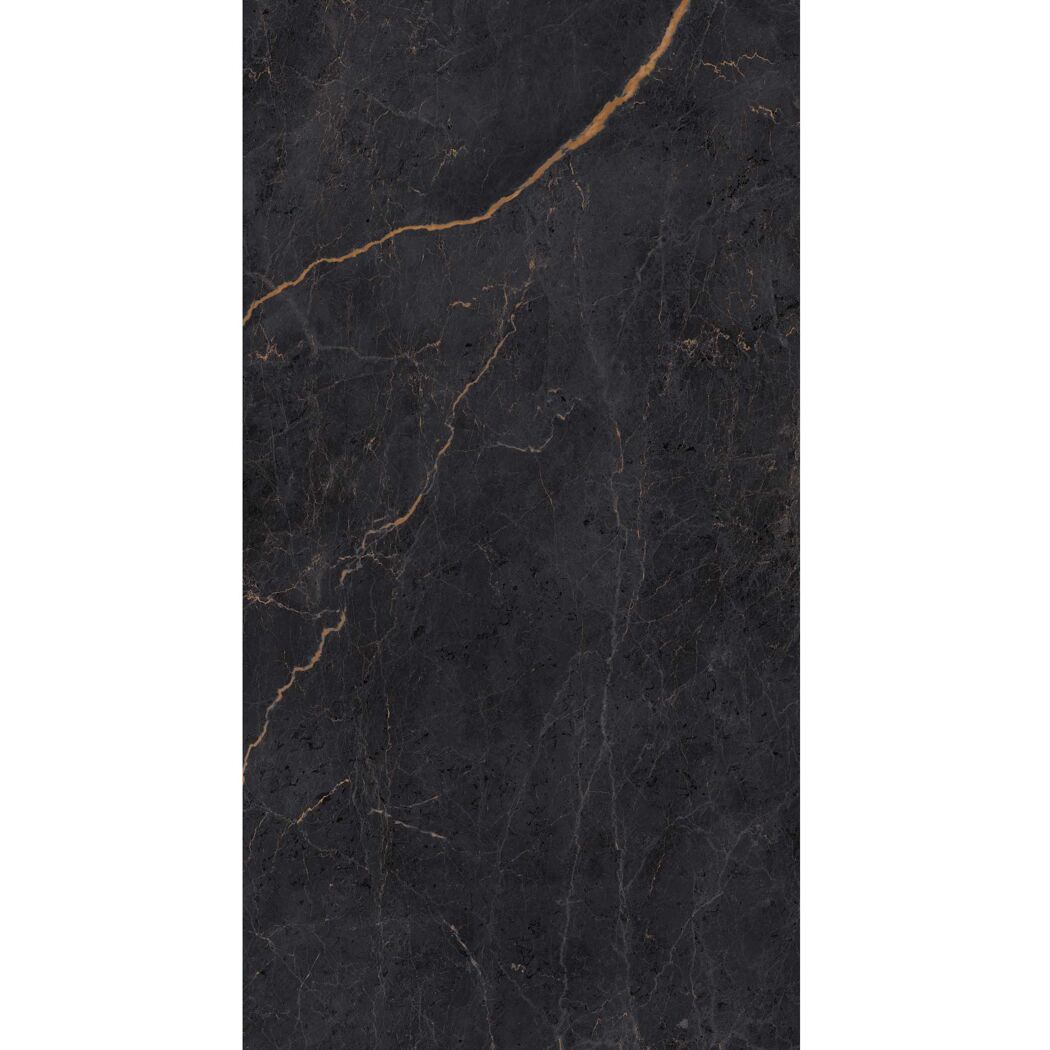 Schwarze Marmorplatte mit kupferfarbenen Adern