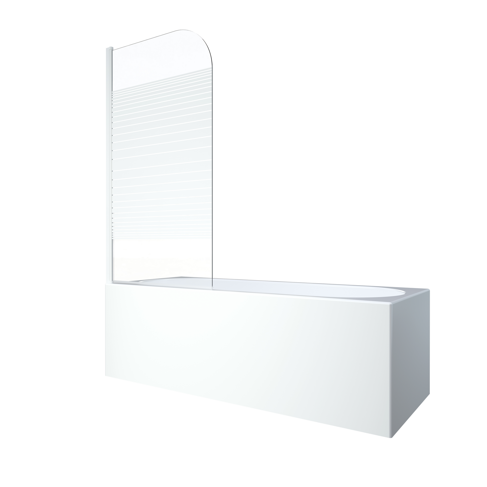 Badewannenfaltwand Glas weiß 1-teilig 75 x 140 cm + product picture