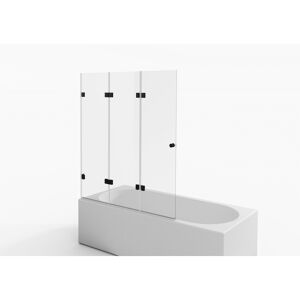 Badewannenfaltwand 3-teilig 120 x 140 cm