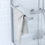 Badewannenfaltwand silbern 1-teilig 85 x 150 cm