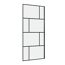 Schwarze Duschwand "Walk In 90 Bricks" mit Glaselementen