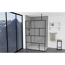 Walk-in-Dusche vollgerahmt schwarz, 140 x 195 cm
