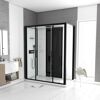Duschkabine 'Galedo Loft' mattschwarz 170 x 90 x 207,05 cm