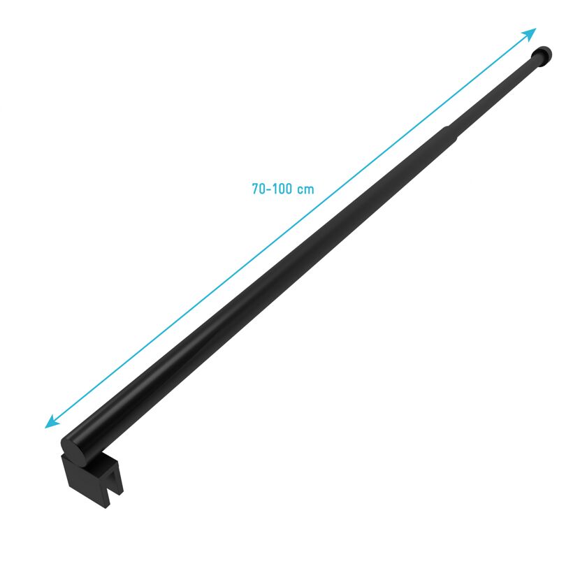 Schwarze Haltestange, 70-100 cm