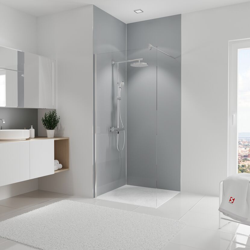 Duschkabine mit Regendusche und Handbrause