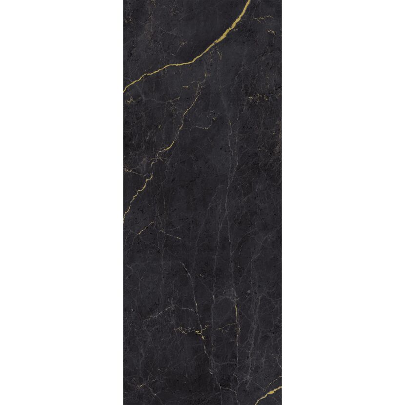 Schwarze Marmorplatte mit goldenen Adern
