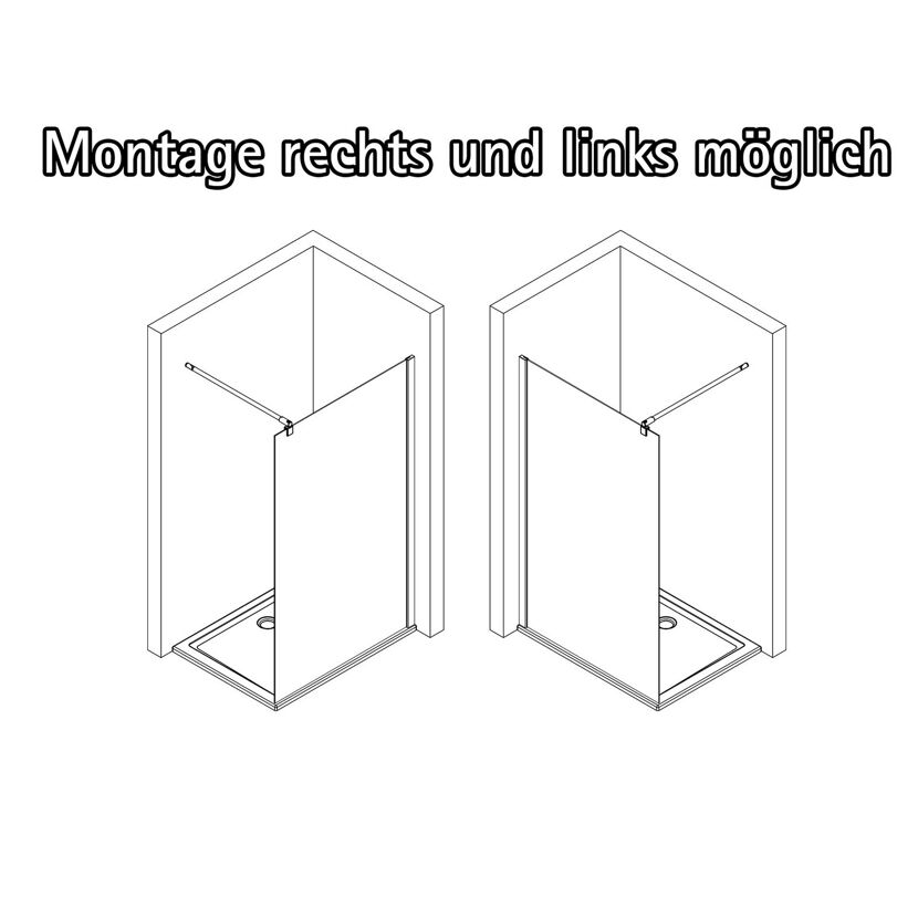 Duschkabine rechts und links montierbar