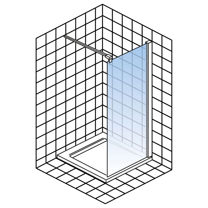 Walk-In-Duschwand 'Alexa Style 2.0' Kupferoptik 200 x 90 cm