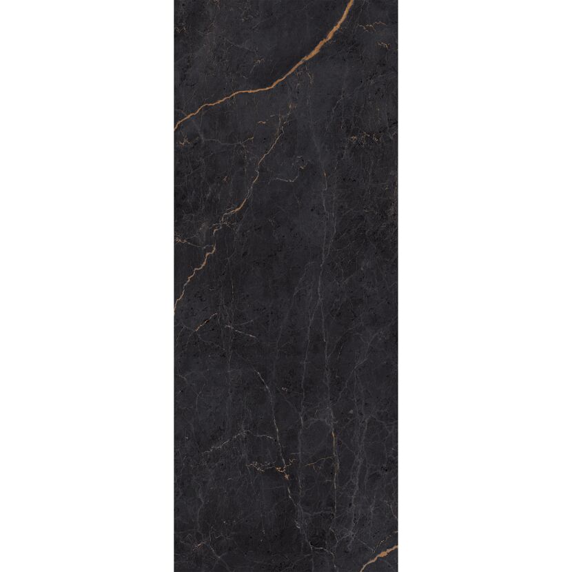 Schwarze Marmorplatte mit goldenen Adern