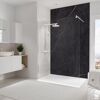 Duschrückwand 'DecoDesign' Softtouch Stein Marmor-Anthrazit-Kupfer 255 x 150 cm