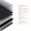 Duschrückwand 'DecoDesign' Softtouch Stein Marmor-Anthrazit-Gold 255 x 150 cm