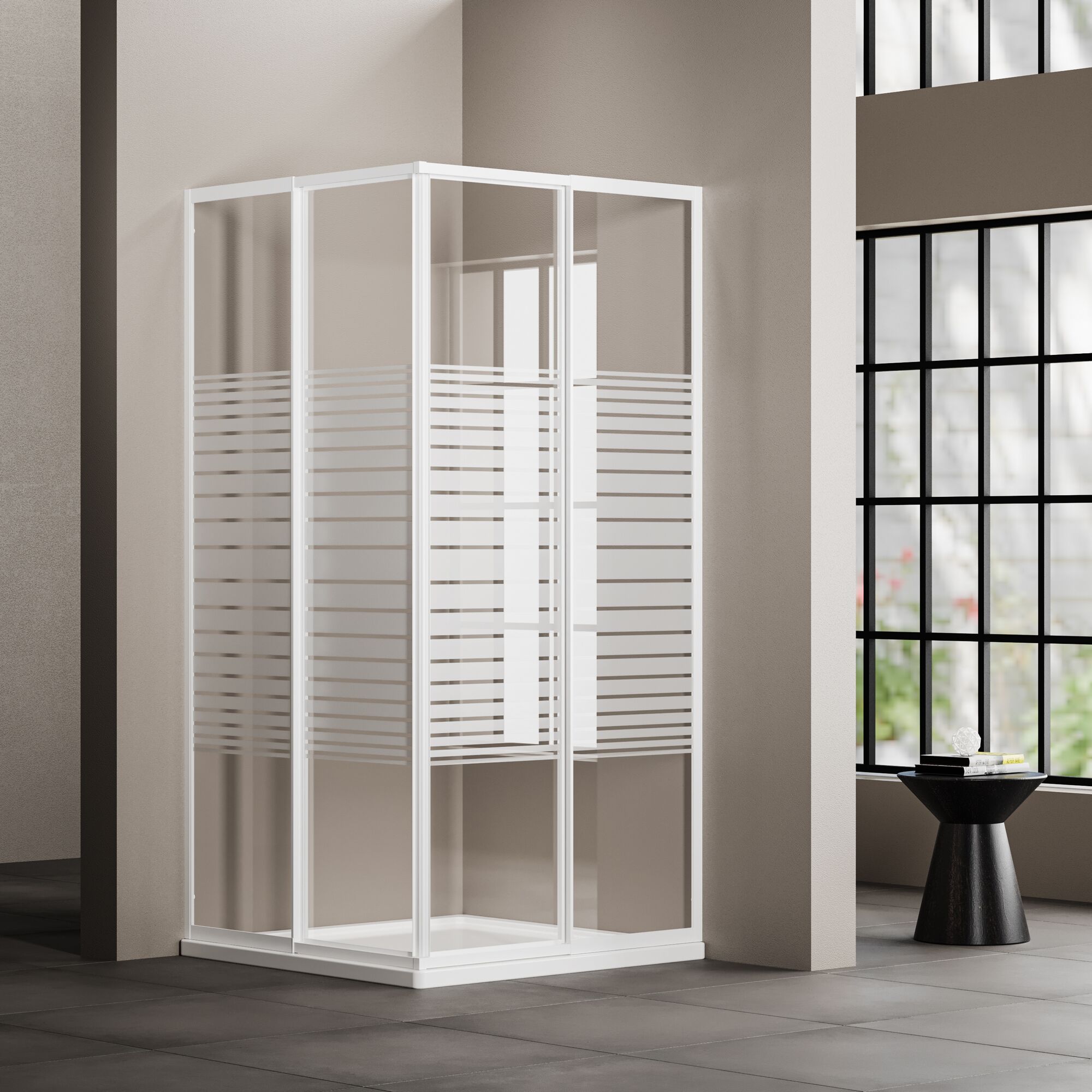 Duschkabine Eckeinstieg MEIKE 90 x 180 cm, weiß