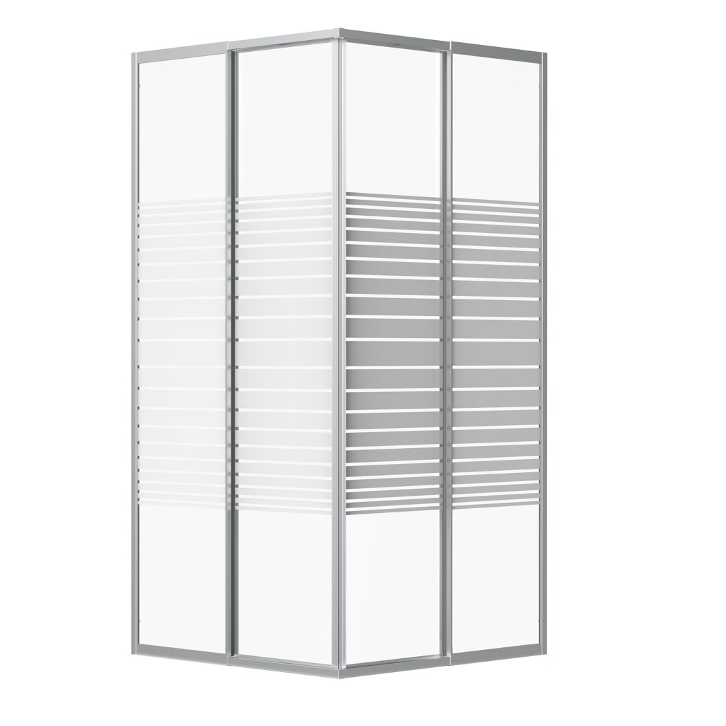 Duschkabine Eckeinstieg MEIKE 90 x 180 cm, silber