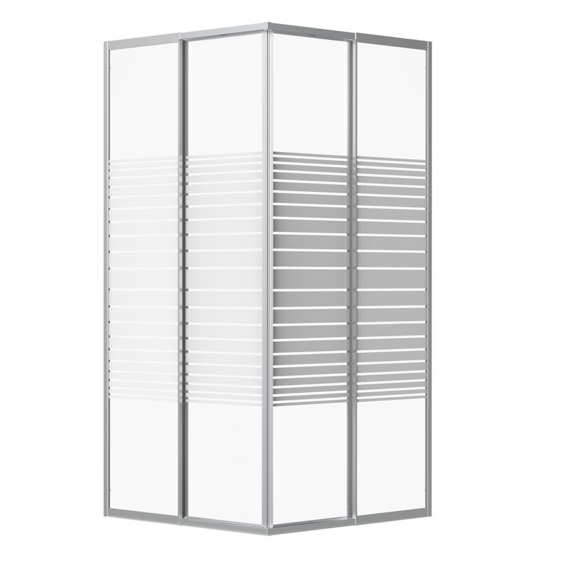 Duschkabine Eckeinstieg MEIKE 90 x 180 cm, silber
