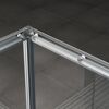 Eckeinstieg Meike 90 x 180 cm silber