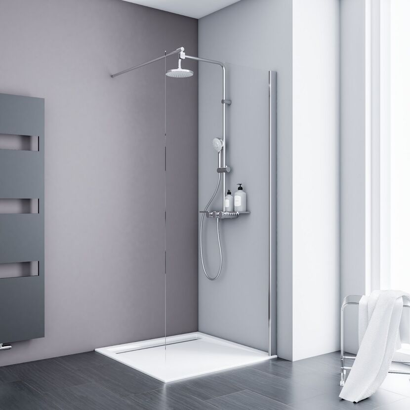 Walk-In-Duschwand 'Alexa Style 2.0' Chromoptik 120 x 190 cm
