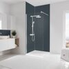Duschrückwand-Set 'DecoDesign' anthrazit 90 x 255 cm, 5-teilig
