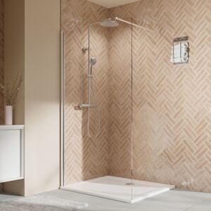Walk-in-Duschwand 'Elana 2.0' silbern 120 x 200 cm