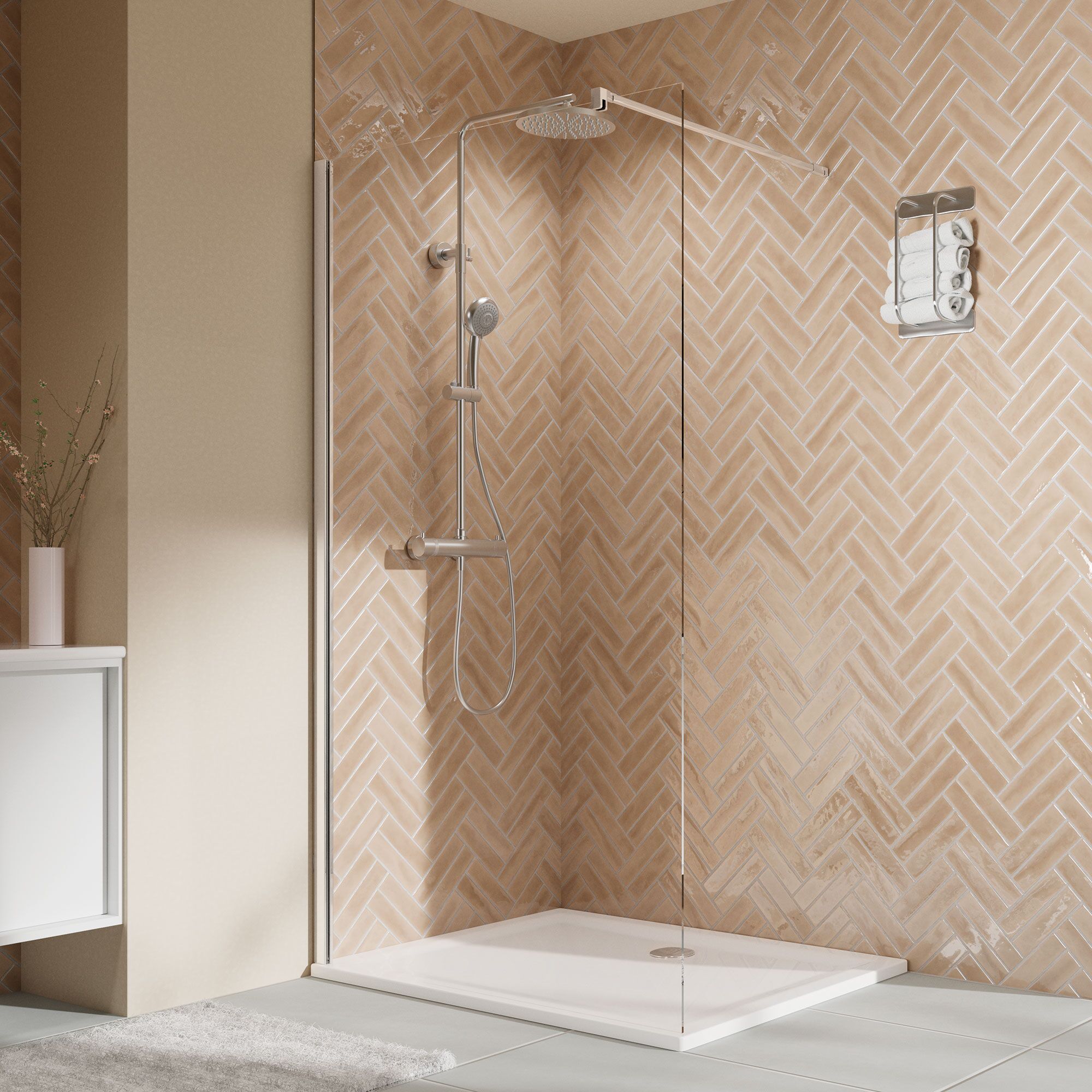 Duschkabine mit Regendusche