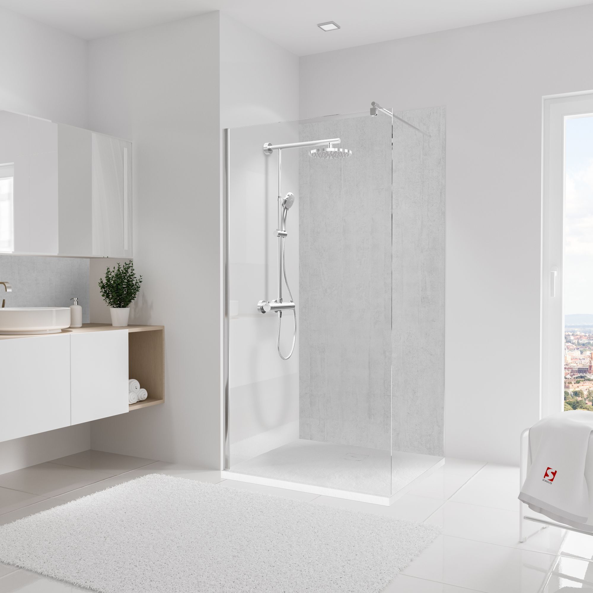 Duschkabine mit Duscharmatur