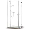 Eckdusche 'Winga' mit Drehtür 90 x 90 cm chrom