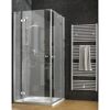 Eckdusche 'Winga' mit Drehtür 90 x 90 cm chrom