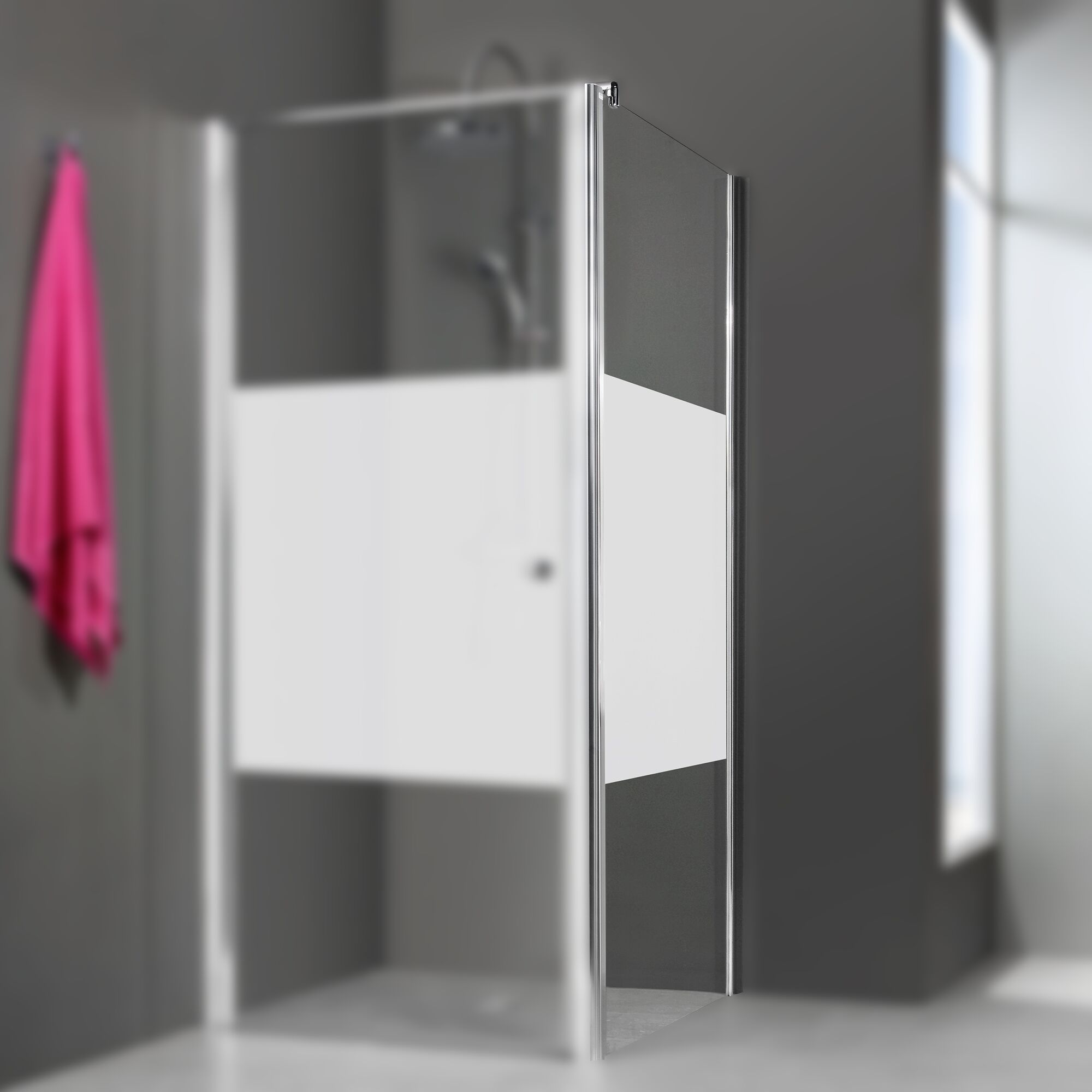 Duschabtrennung mit Seitenwand