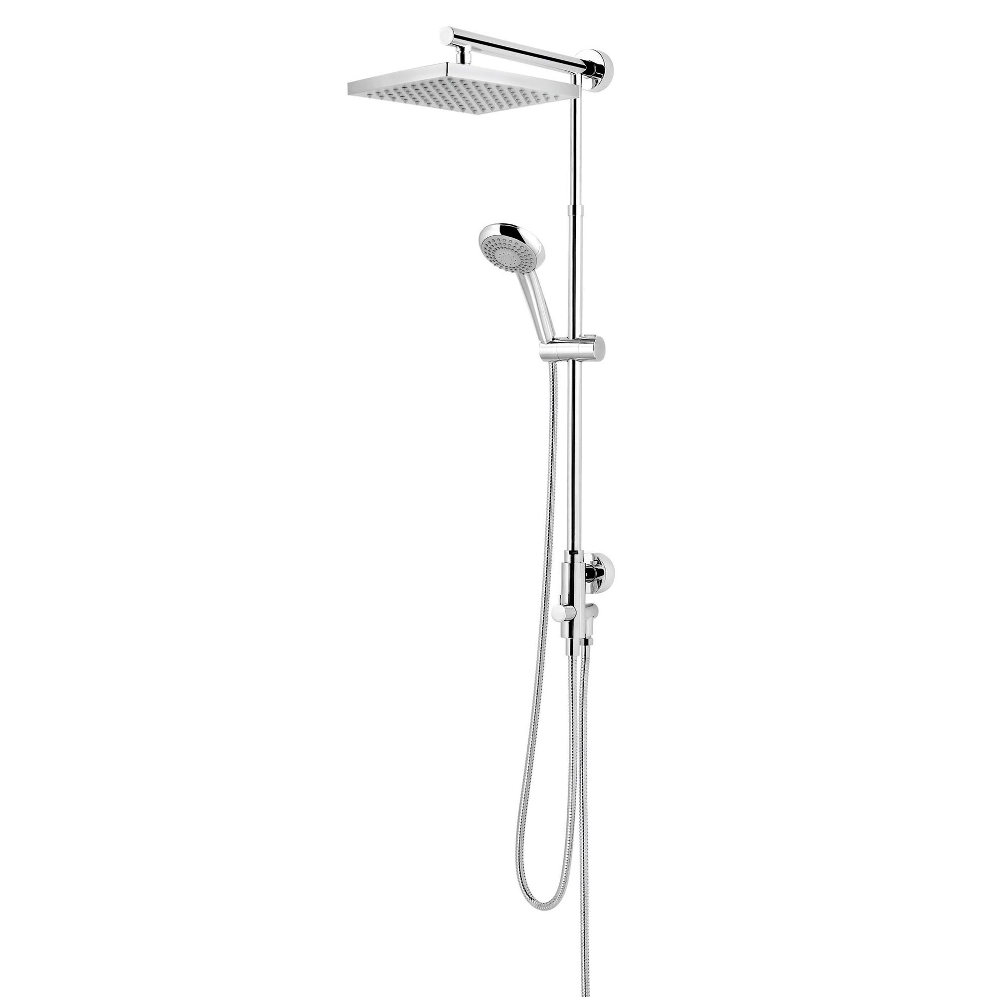Duschsystem DuschMaster Rain mit eckiger Kopfbrause