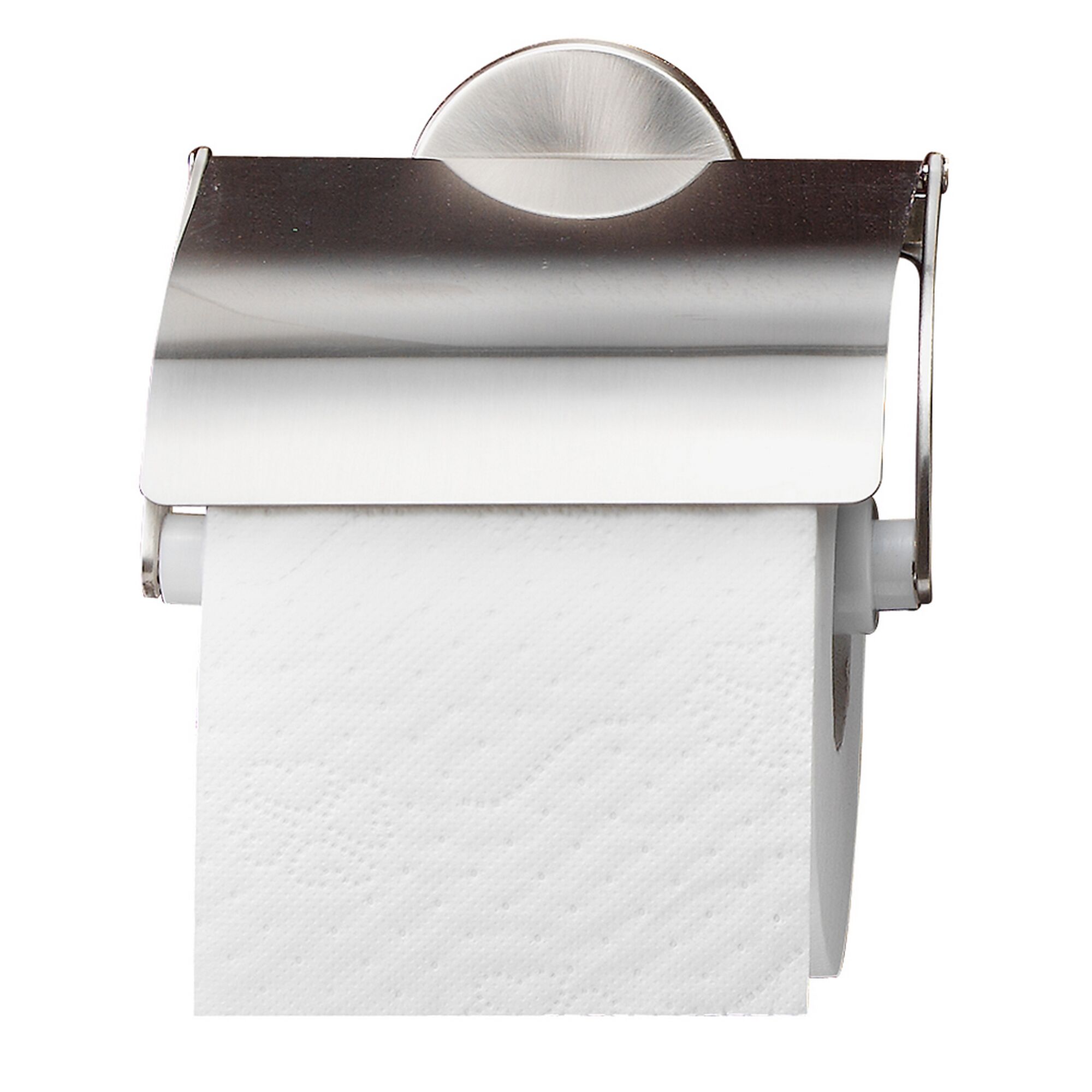 Toilettenpapierhalter aus Edelstahl mit Toilettenpapier